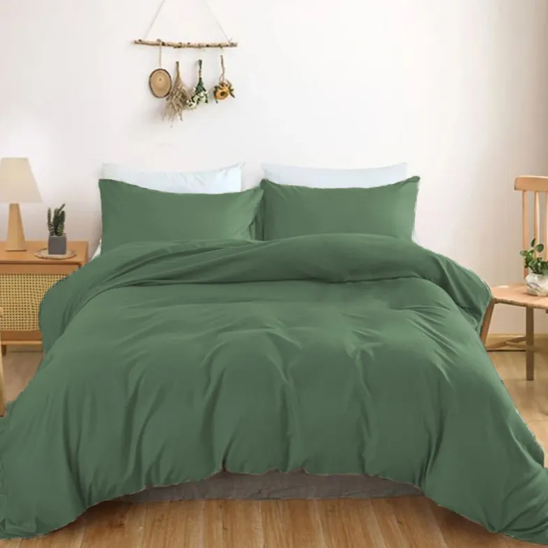Комплект постільної білизни MirSon Satin Light Pro 10-017 Green Olive 220х240 (2200011023267)